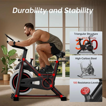 Stationary Exercise Bike, Indoor Cycling, Spin