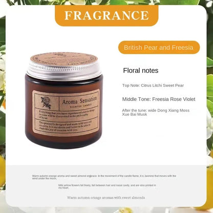 Aromatherapy, essential oil candle, smokeless, soybean, household fragrance