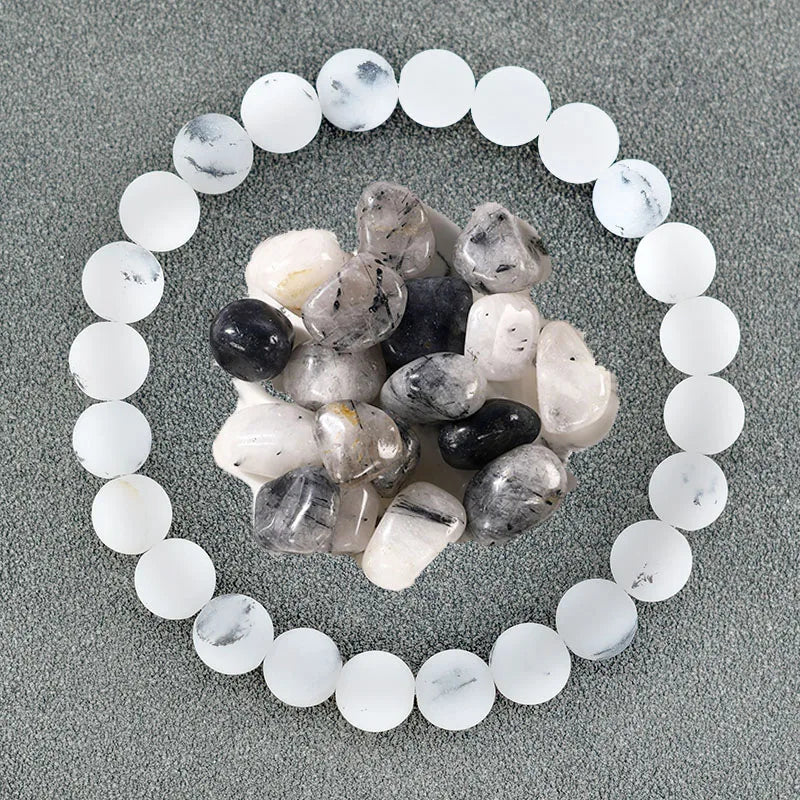 Handmade Real Natural African Stone Beads, Yoga Mala Jewelry, Green Moss Agates Beaded Bracelet