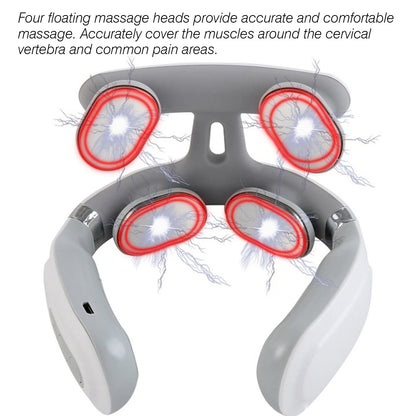 Cervical/Neck  Heating Massager, 16 Modes, USB Smart, Pulse Heating, 4 Head Vibrator