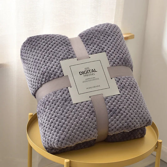 Baby Blanket, Soft Fleece, Thick Quilt Bedding, Swaddle Wrap, Stroller Sleep Cover