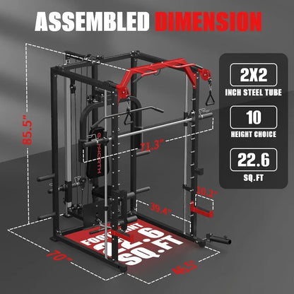Power Rack, LAT Pulldown System, Power Cage, Cable System, Squat Rack, Chest Press Machine