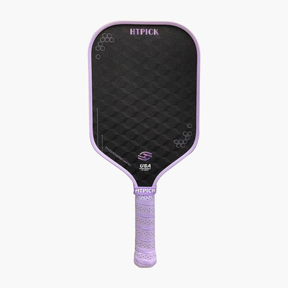 18K Carbon Fiber Pickle Ball Racket, Cold Pressed Cloth Pattern Surface