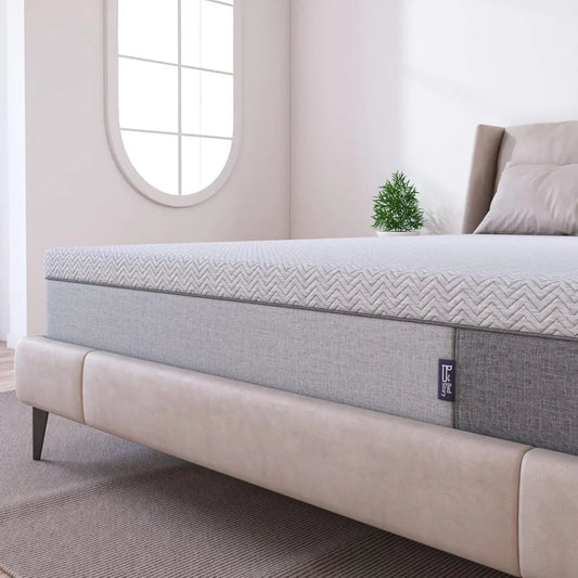 Mattress Topper 3 Inch King Size - Extra Firm Memory Foam Bed Topper for Pain Relief - Copper Gel Bamboo Charcoal Green