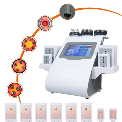 6-In-1 Ultrasonic Cavitation Machine, Weight Loss, Skin Lift/Tightening, Body Slimming/Shaping
