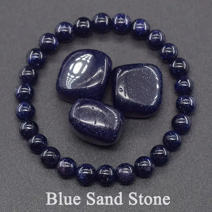Natural Stone Beads, Bracelet For Women/Men, Amethysts Crystal Quartz, Agate Tiger Eye, Elastic Bangles