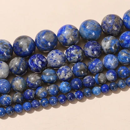 Natural Stone, Lapis Lazuli Round Loose Beads For Jewelry Making