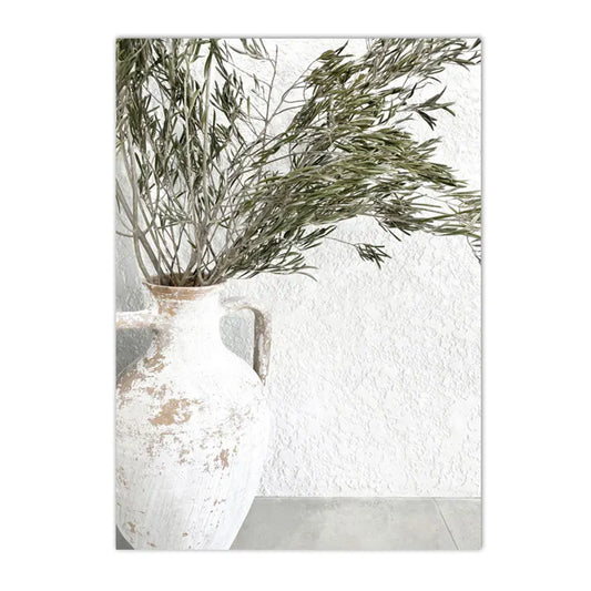 Spanish Italy Puglia Architecture Posters, Canvas Painting, Green Leaves, Indoor Plants, Wall Art Print Pictures
