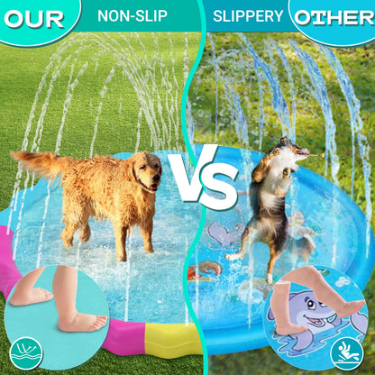Non-Slip Sprinkler Pool for Pets