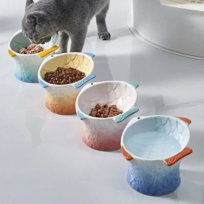 Pet Feeder/Water Ceramic Elevated Dishes Decorative