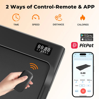 Walking Pad, Under Desk, Treadmill, Portable, Remote Control LED Display