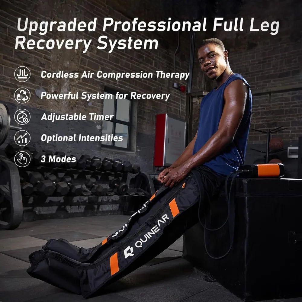 Professional Leg Recovery System, Cordless Air Compression Boots with Sequential Compression, Leg and Foot Massager