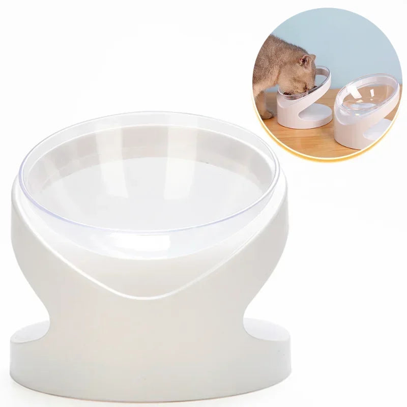 Pet Food/Water Bowl High Foot Neck Protector Anti-overturning Binaural Pet Feeding Cup