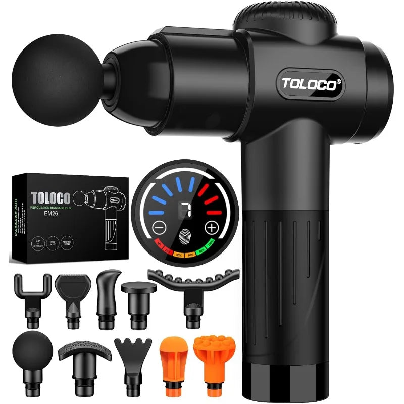 TOLOCO Massage Gun, Deep Tissue Back Massage, Pain Relief