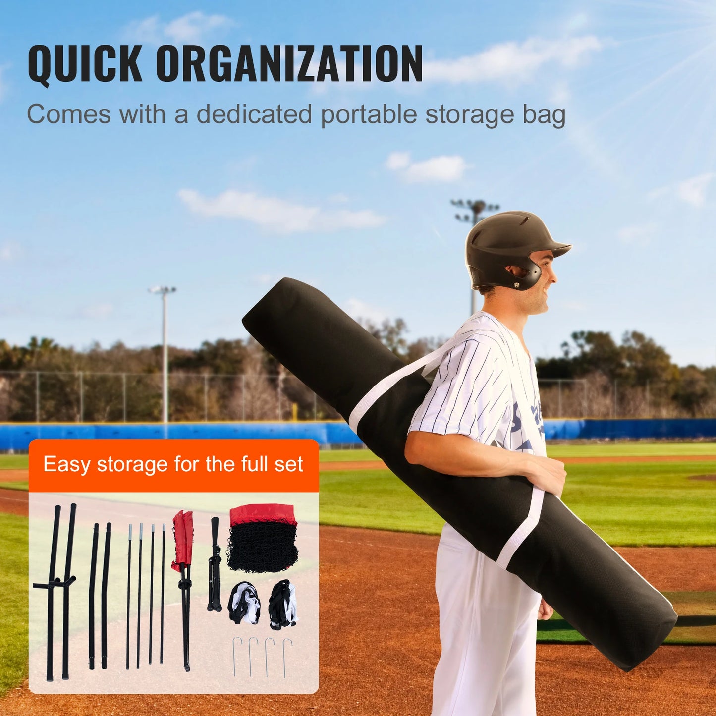 Baseball/Softball Practice Net, Portable, Hitting/Catching/Pitching, Backstop Equipment