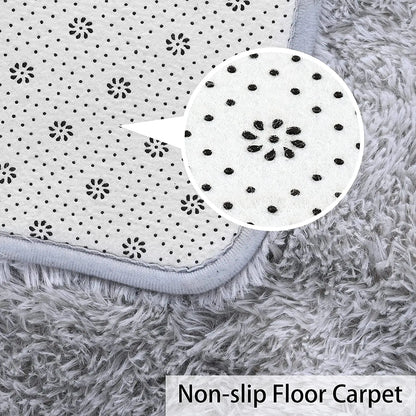 Fluffy, Warm, Plush, Large Area Rug  for Living Room, Bedroom