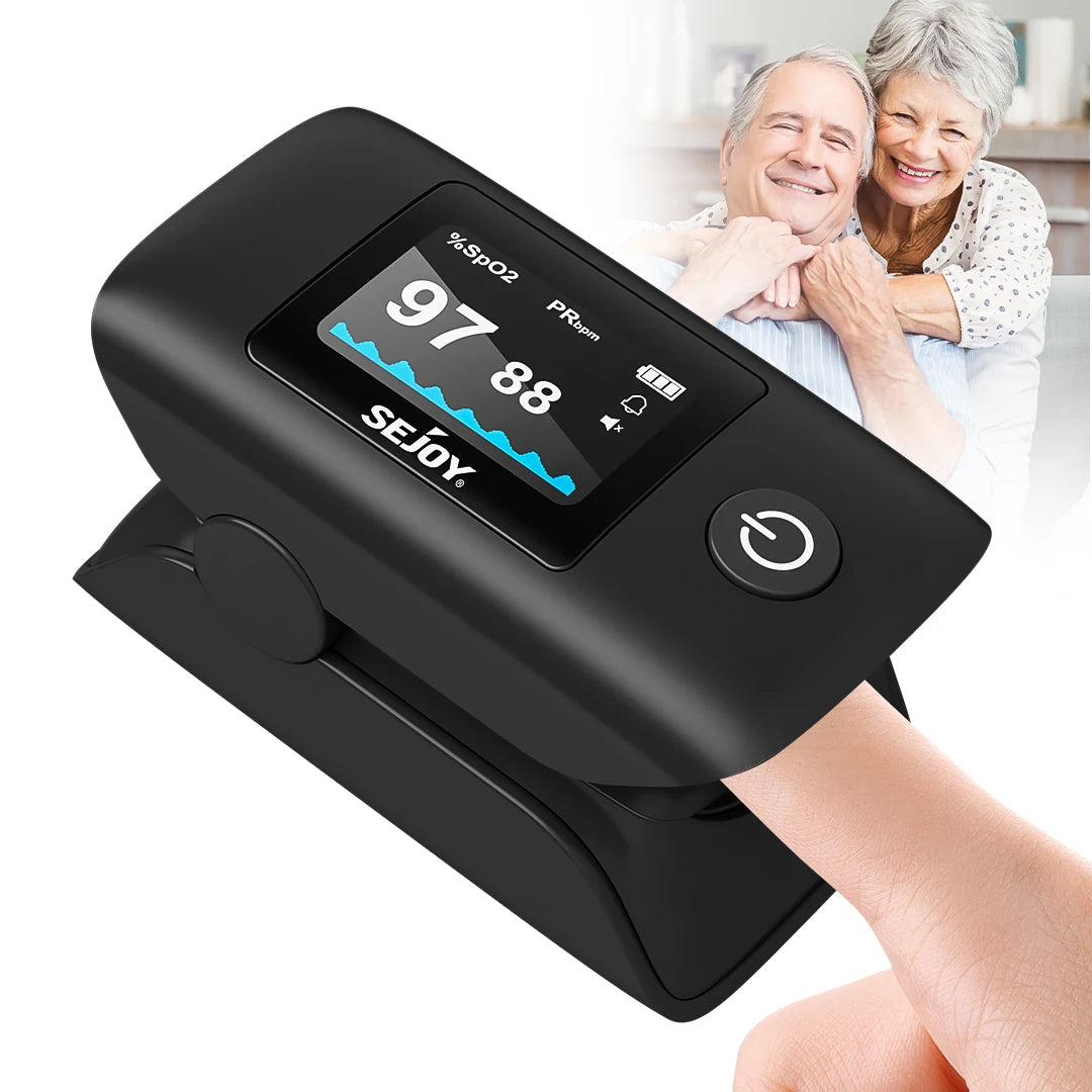 Digital Wrist Blood Pressure Monitor & Finger Pulse Oximeter OLED Blood Oxygen Saturation, Heart Rate Meter