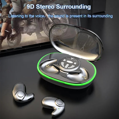 Invisible Wireless Sleep Earbuds, Bluetooth, Waterproof Noise Reduction, Touch Control Headsets