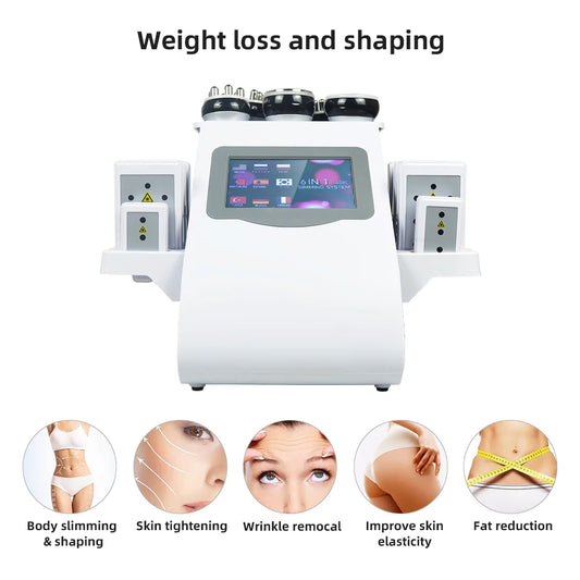 6-In-1 Ultrasonic Cavitation Machine, Weight Loss, Skin Lift/Tightening, Body Slimming/Shaping