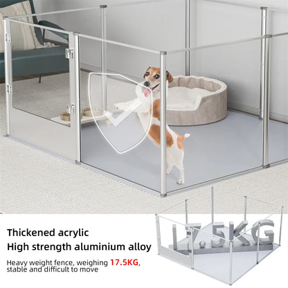 Extra Large Pet Playpen, Acrylic Enclosure, Whelping Box, Waterproof Fertility Pad