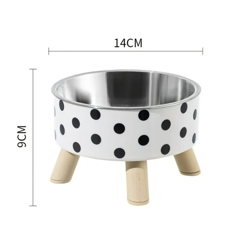 Elevated Stainless Steel Cat Bowl, Anti Slip