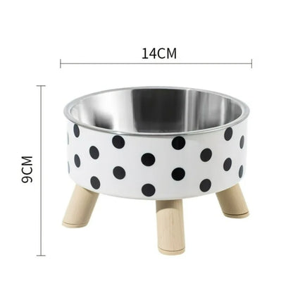 Elevated Stainless Steel Cat Bowl, Anti Slip