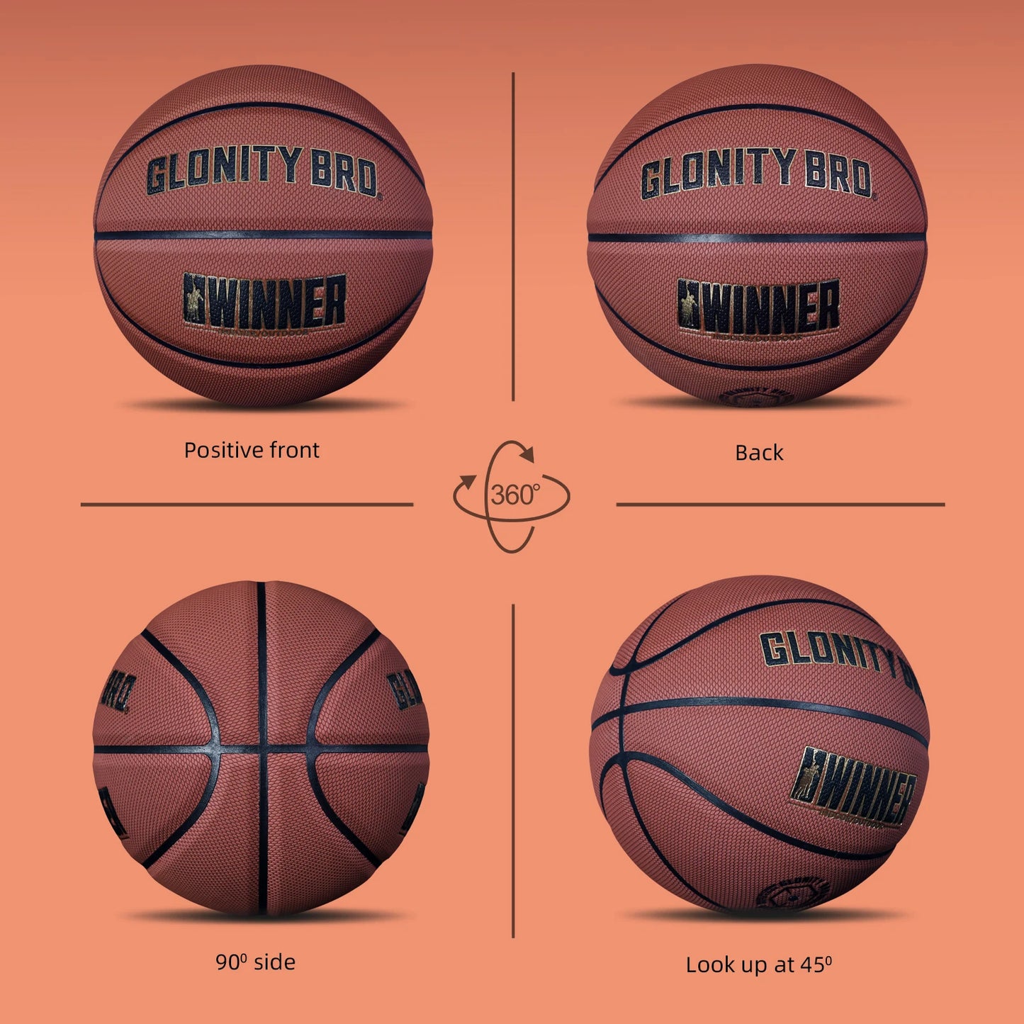 Basketball Non-Slip Standard Size 7/6/5, Soft Wear Resistant, PU Leather, Outdoor/Indoor