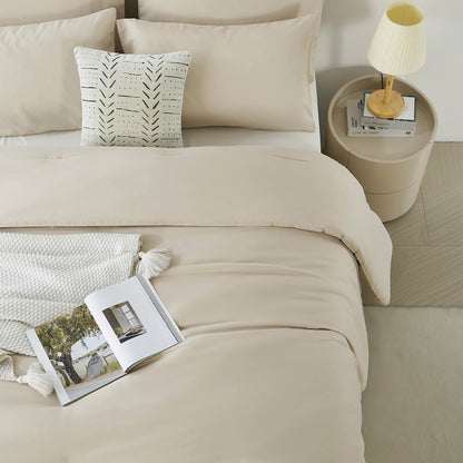 3PCS Solid Color Comforter Set, Soft, Breathable Bedding