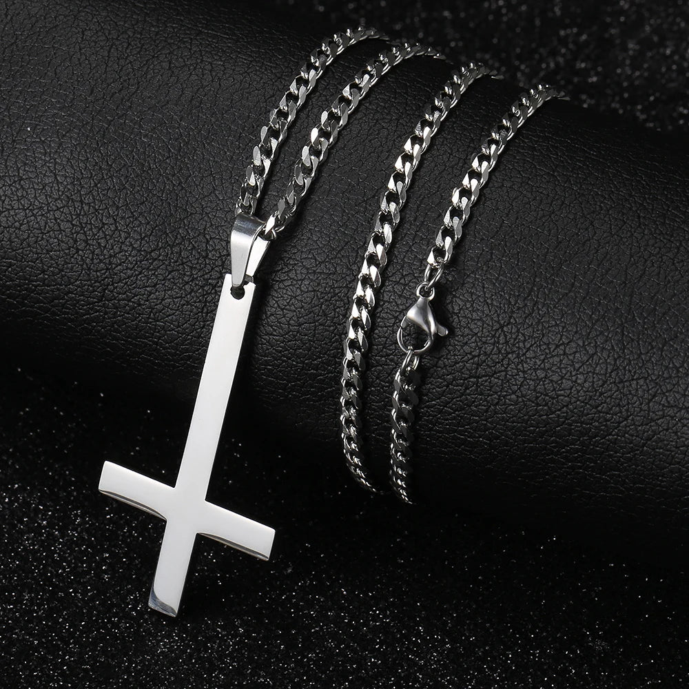 Cross Pendant Necklace For Men/Women, Gold/Silver/Black Color