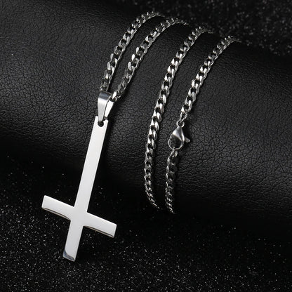 Cross Pendant Necklace For Men/Women, Gold/Silver/Black Color