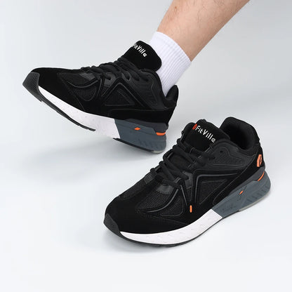 Extra Wide Men's Walking Shoes, Lightweight Sneakers for Flat Feet, Arch Fit, Heel Pain Relief, Non-Slip