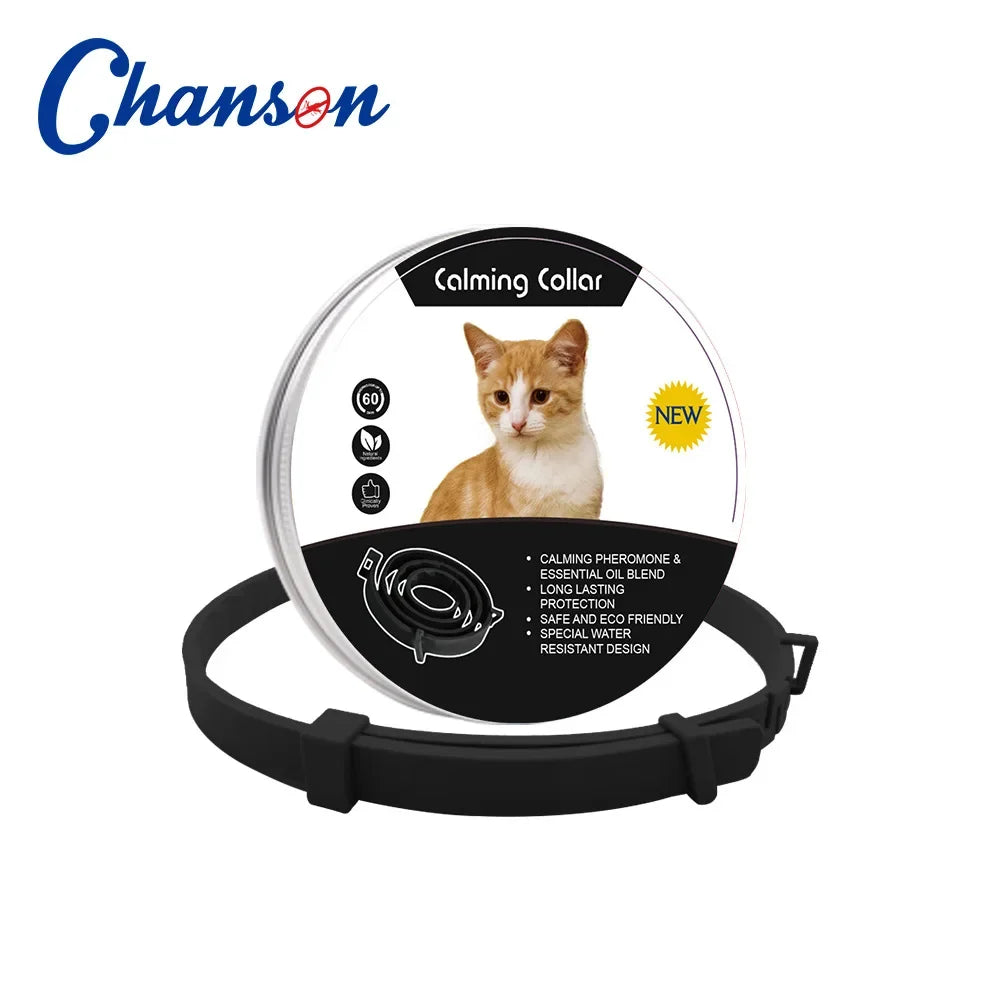 Adjustable Natural Calming Collar For Cats/Dogs, Anxiety Pheromone Reducing