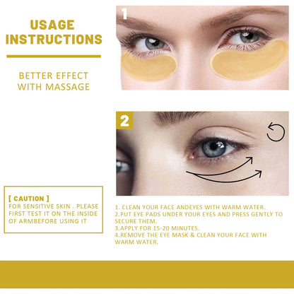 Eye Hydrogel Patches, Hydrating Under Eye Mask For Dark Circles, Puffiness, Firming Collagen Therapy, 60pcs