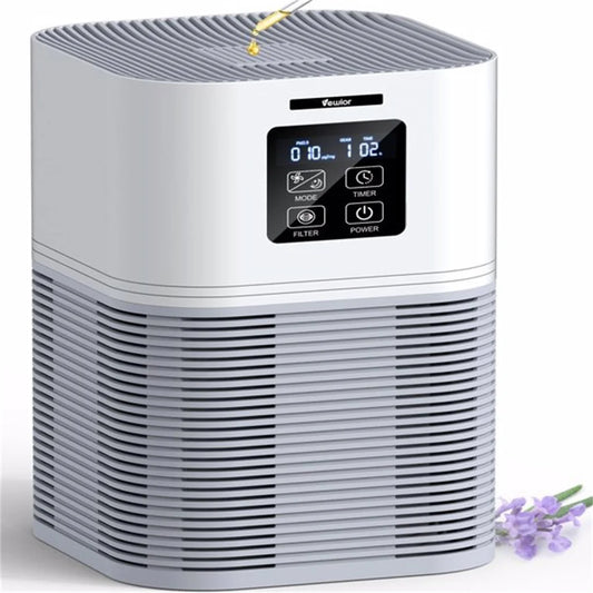 2-in-1 Air Purifier, H13 Filters, Home Allergies, Pets Hair, Odor Eliminators, Aromatherapy Diffuser, Auto Mode