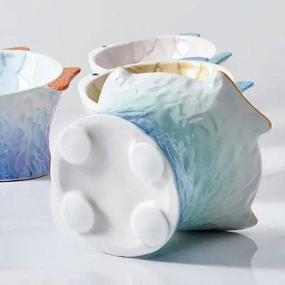 Pet Feeder/Water Ceramic Elevated Dishes Decorative