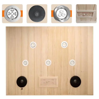 Low EMF Front Door Infrared Sauna Room, Heating Panel, 2-People, Hemlock Indoor Use