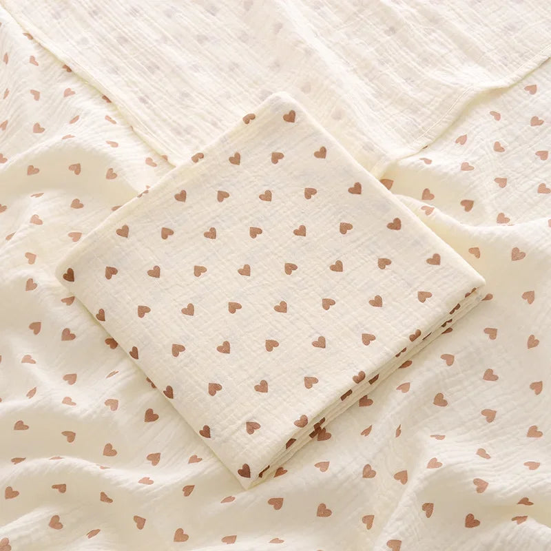 Newborn Baby Cotton Receiving Blanket, Summer Bedding, Throw Blanket