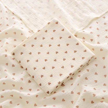 Newborn Baby Cotton Receiving Blanket, Summer Bedding, Throw Blanket
