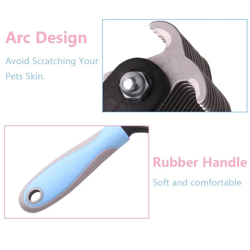 Pets Fur Knot Cutter Dog Grooming Shedding Tools Pet Hair Removal Comb Brush Double sided
