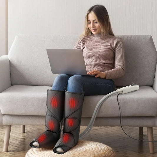 Leg Massager with Heat and Air Compression Boot, Foot and Calf Massager for Circulation and Pain
