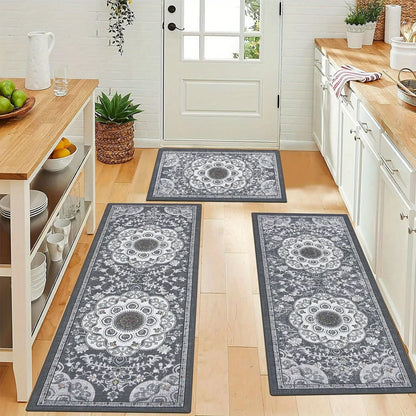 3 Pcs Set Floor Mat, Bohemian Style Rugs, Non-slip, Comfortable, Washable