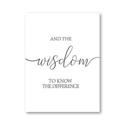Christian Quotes, Serenity Prayer Poster, Courage, Wisdom, Typography Wall Art